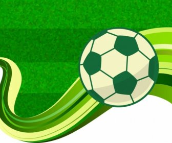 Football Background Green Field Backdrop Curves Lines Decoration
