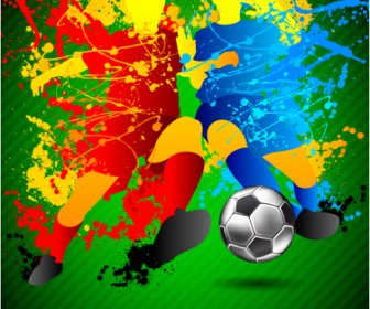 サッカー ユーロ Cup12 の要素の背景のベクトル