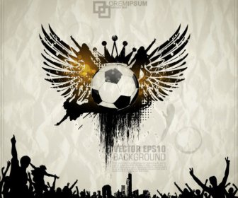 サッカーのテーマポスターベクトル3