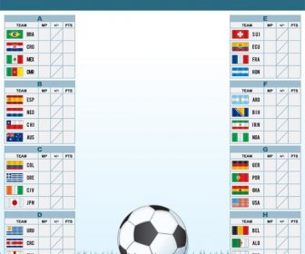 Football World Cup Brazil Score Card Vector