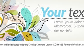 Foral Banner Vector Graphic