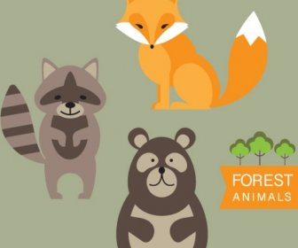 Ilustração De Animais Florestais