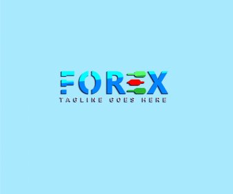 Forex Logo Flat Capital Letters Candlelight Elements Decor
