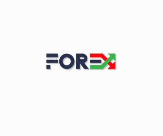 forex logo template capital letters arrows decor