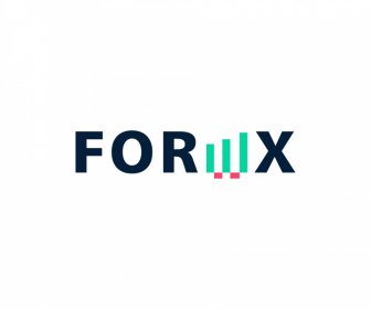 Template Logo Forex Dekorasi Teks Modal Datar Modern