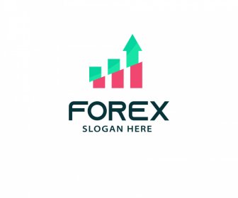 Logotipo De Forex Textos Planos Modernos Columna Flecha Decoración