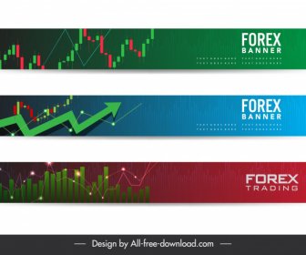 forex trading banner business charts sketch