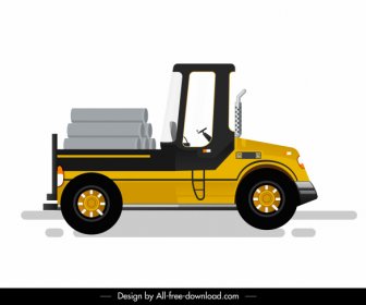 Forklift Ikon Modern Berwarna Desain