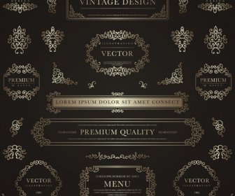 Frame With Golden Decorative Vector