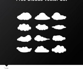 Set Vektor Cloud Gratis