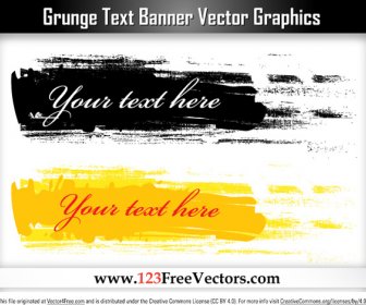 Gratis Grunge Texto Banner Gráficos Vectoriales