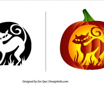 Free Halloween Scary Pumpkin Carving Patterns Stencils