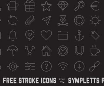 Free Kind Black Line Icons Vector