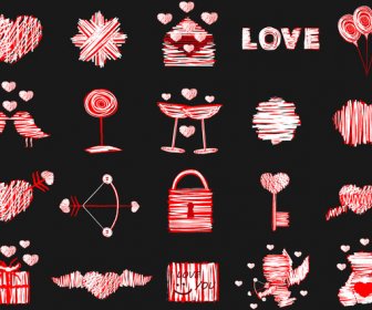 Free Love Vector Elements Pack