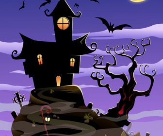 Free Spooky House Vector Art