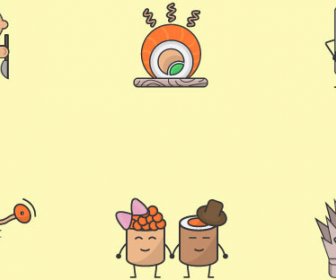 ícones De Sushi Livre