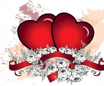 Amor De Vectores De San Valentín Gratis Que Usted Tarjeta