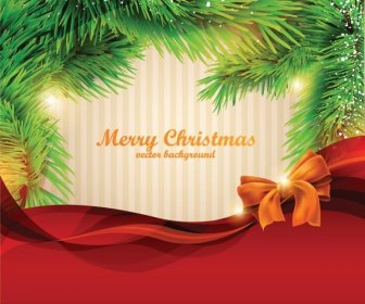 Free Vector Abstract Merry Christmas Poster Template