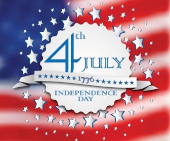 Free Vector America Independence Abstract Badge Design
