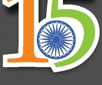 Bedava Vektör Ağustos Hindistan Bağımsızlık Günü Etiket