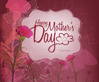 Free Vector Beautiful Happy Mother Day Greeting Card