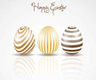 무료 벡터 아름 다운 리본 만든된 계란 행복 한 부활절 벽지