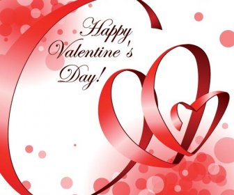 Free Vector Beautiful Ribbon Made Heart Shape Valentine8217s Wallpaper