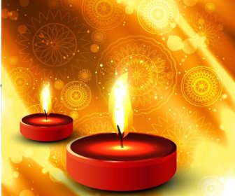 Bebas Vektor Latar Belakang Diwali Pola Hindu Tradisional Yang Indah