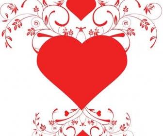 Бесплатные Векторные красивые старинные формы вокруг любви сердца