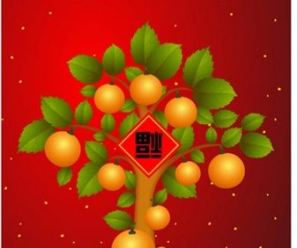 免費向量中國農曆新年剪貼畫海報