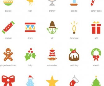 Free Vector Christmas Icon Collections