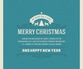 Kostenlose Vektor Weihnachten Ornament Einladungskarte