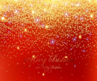 星のパターンの背景に無料のベクター クリスマスのタイポグラフィ