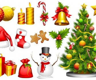 Free Vector Collection Of Christmas Gift Elements