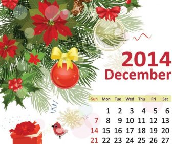 Free Vector December14 Calendar