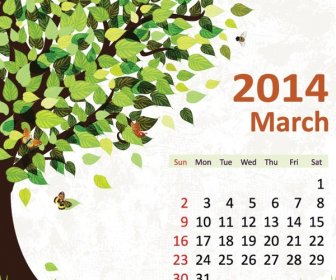 Free Vector Full Of Leaf Tree14 Calendar