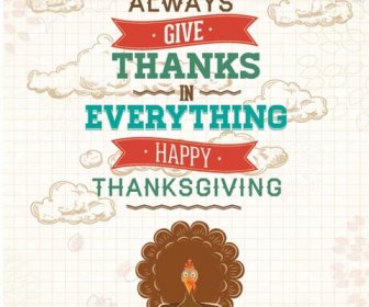 Libre à Tout Joyeux Thanksgiving Vecteur Remercie L'affiche