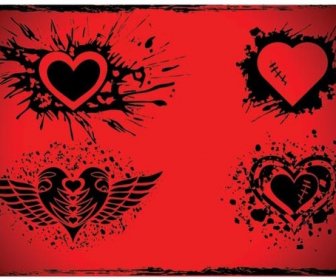 Free Vector Grunge Tattoo Heart Shape