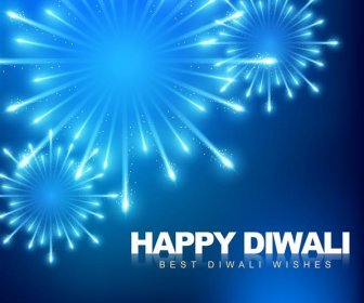 Vecteur Libre Joyeux Diwali Abstraite Feux D’artifice