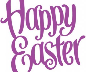 Free Vector Happy Easter Typography