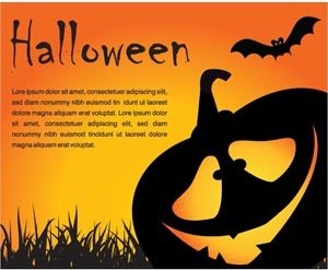 Free Vektor Bahagia Halloween Lucu Poster Desain