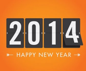 Feliz Ano Novo De Vetor Livre Mudar Tipografia Cartões De Ano
