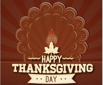 Free Vector Happy Thanksgiving Day Retro Poster Design