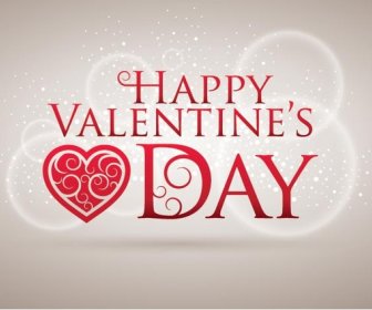 Hari Happy Valentine Vektor Gratis Bersinar Abstrak Latar Belakang