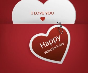 Vektor Gratis Kartu Tag Hari Happy Valentine