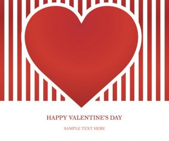 Free Vector Happy Valentine8217s Day Red Invitation Card