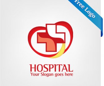 Free Vector Heart Care Hospital Logo Free Vector Heart Care Hospital Logo