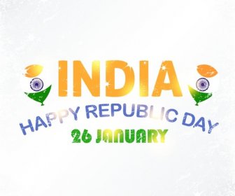 Free Vector Indian Flag Balloon With Glowing Typography Background