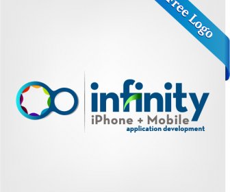 Bedava Vektör Infinity Iphone Mobil Uygulama Geliştirme Logo Indir