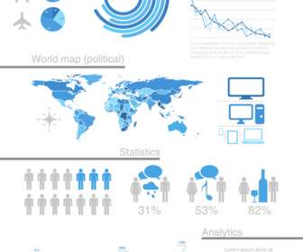 Elemen Desain Infographic Vektor Gratis